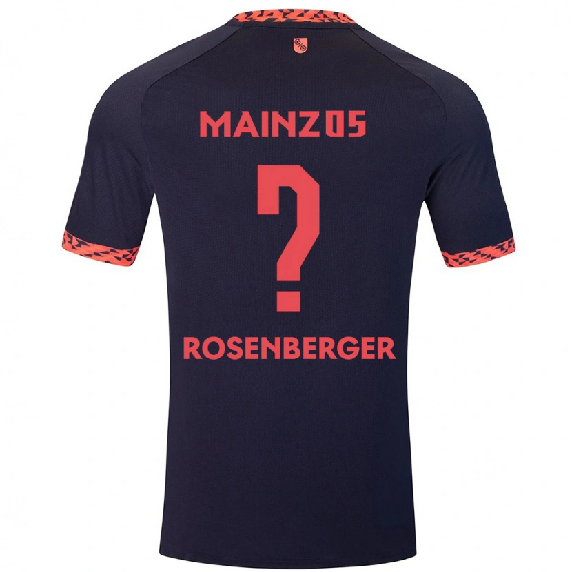 Danxen Donna Maglia Chris Rosenberger #0 Blu Corallo Rosso Kit Gara Away 2024/25 Maglietta