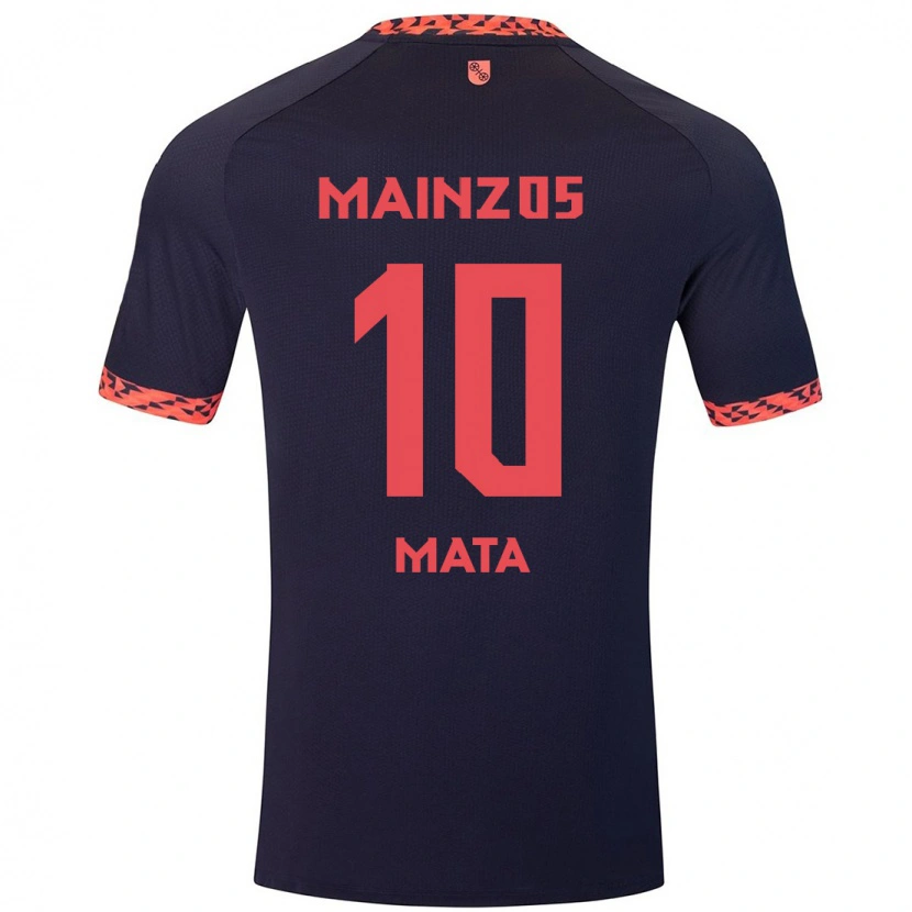 Danxen Donna Maglia Ken Mata #10 Blu Corallo Rosso Kit Gara Away 2024/25 Maglietta
