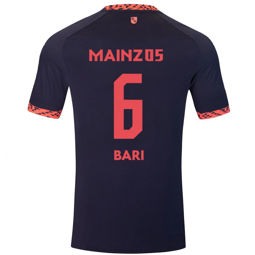Danxen Donna Maglia Lorena Bari #6 Blu Corallo Rosso Kit Gara Away 2024/25 Maglietta
