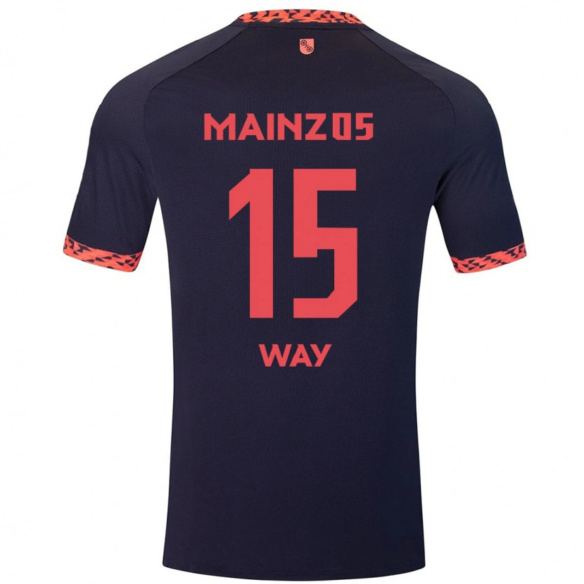 Danxen Donna Maglia Cecilia Way #15 Blu Corallo Rosso Kit Gara Away 2024/25 Maglietta