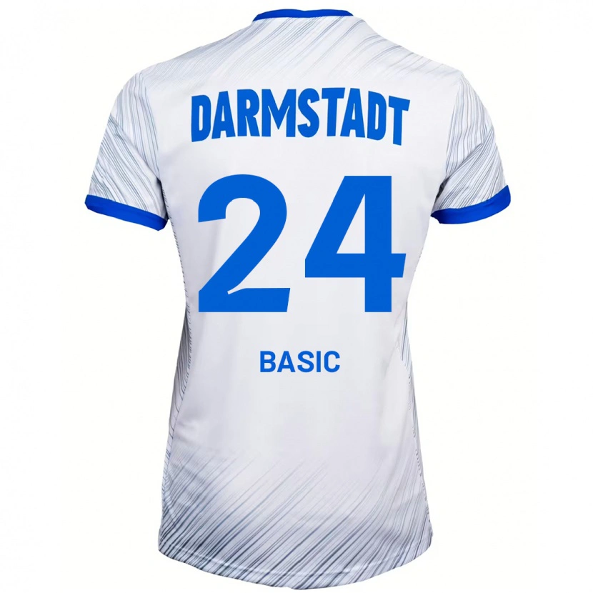 Danxen Donna Maglia Benjamin Basic #24 Bianco Blu Kit Gara Away 2024/25 Maglietta