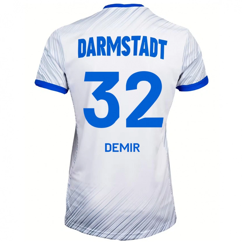 Danxen Donna Maglia Lean Demir #32 Bianco Blu Kit Gara Away 2024/25 Maglietta
