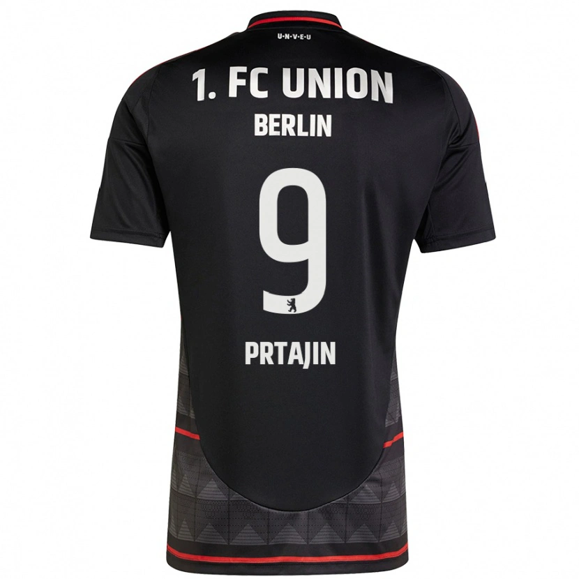 Danxen Donna Maglia Ivan Prtajin #9 Nero Kit Gara Away 2024/25 Maglietta