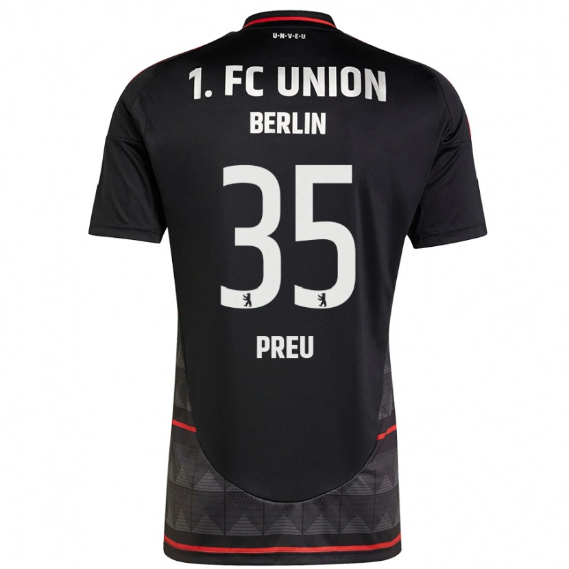 Danxen Donna Maglia David Preu #35 Nero Kit Gara Away 2024/25 Maglietta