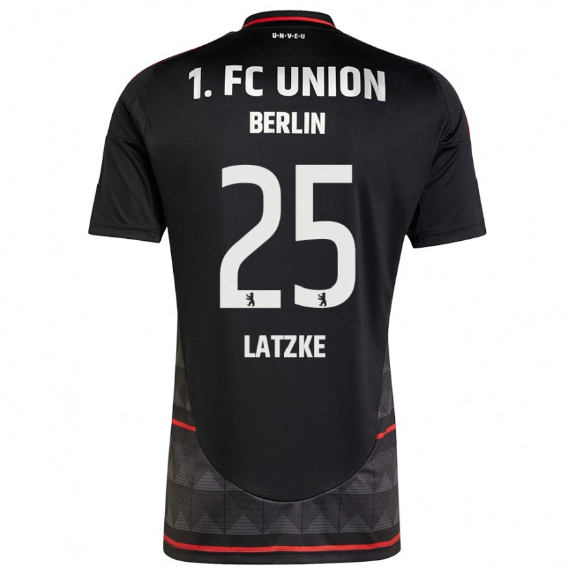 Danxen Donna Maglia Jannes Latzke #25 Nero Kit Gara Away 2024/25 Maglietta