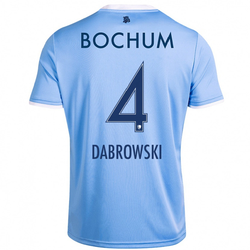 Danxen Donna Maglia Luc Dabrowski #4 Azzurro Cielo Kit Gara Away 2024/25 Maglietta