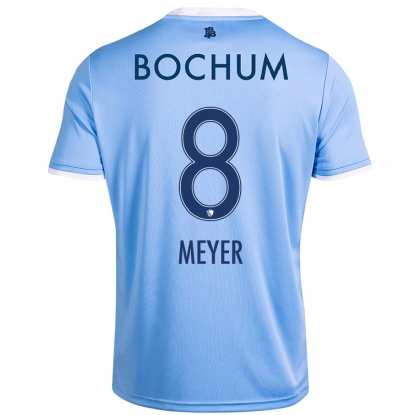 Danxen Donna Maglia Tom Meyer #8 Azzurro Cielo Kit Gara Away 2024/25 Maglietta