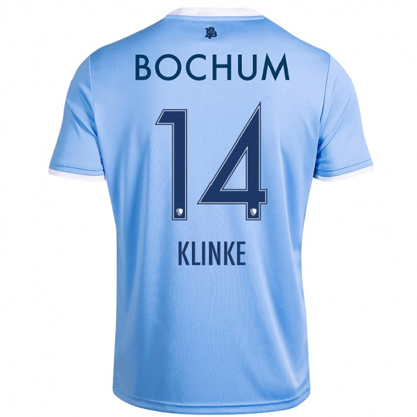 Danxen Donna Maglia Niklas Klinke #14 Azzurro Cielo Kit Gara Away 2024/25 Maglietta