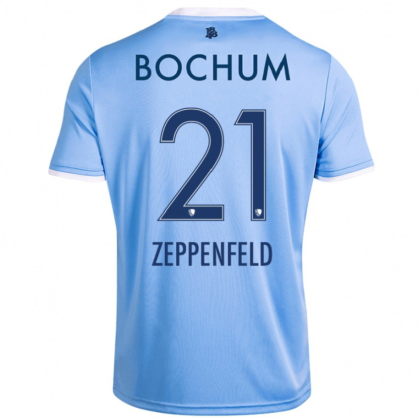 Danxen Donna Maglia Paul Zeppenfeld #21 Azzurro Cielo Kit Gara Away 2024/25 Maglietta