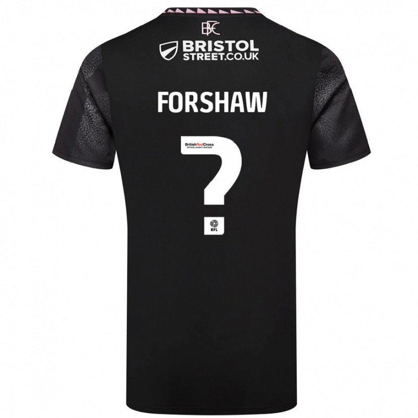 Danxen Donna Maglia Lewis Forshaw #0 Nero Kit Gara Away 2024/25 Maglietta