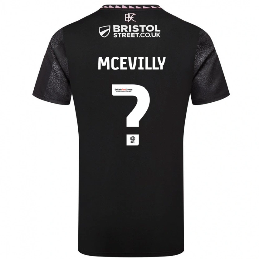 Danxen Donna Maglia Jack Mcevilly #0 Nero Kit Gara Away 2024/25 Maglietta