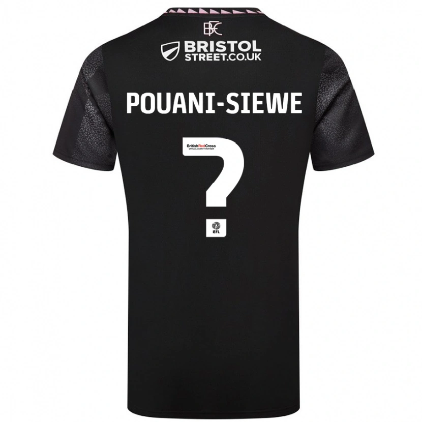 Danxen Donna Maglia Brandon Pouani-Siewe #0 Nero Kit Gara Away 2024/25 Maglietta
