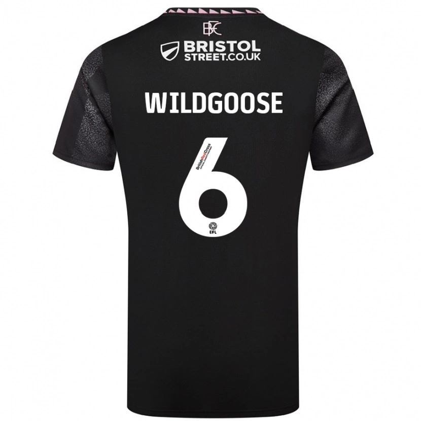 Danxen Donna Maglia Mikayla Wildgoose #6 Nero Kit Gara Away 2024/25 Maglietta