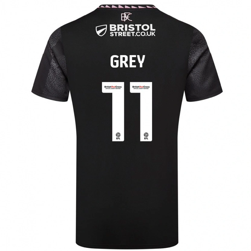 Danxen Donna Maglia Anna Grey #11 Nero Kit Gara Away 2024/25 Maglietta