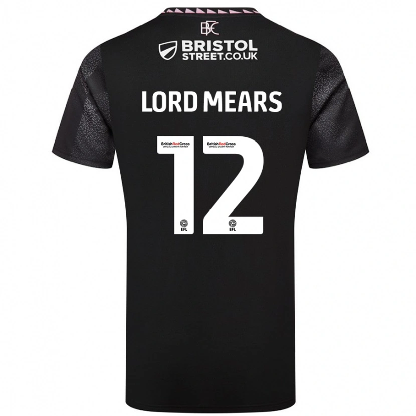 Danxen Donna Maglia Rhema Lord-Mears #12 Nero Kit Gara Away 2024/25 Maglietta