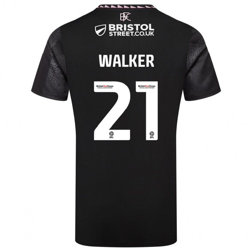 Danxen Donna Maglia Claudia Walker #21 Nero Kit Gara Away 2024/25 Maglietta