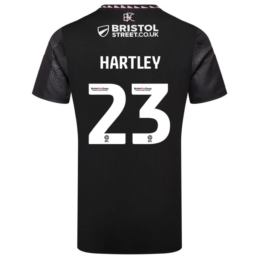 Danxen Donna Maglia Naomi Hartley #23 Nero Kit Gara Away 2024/25 Maglietta