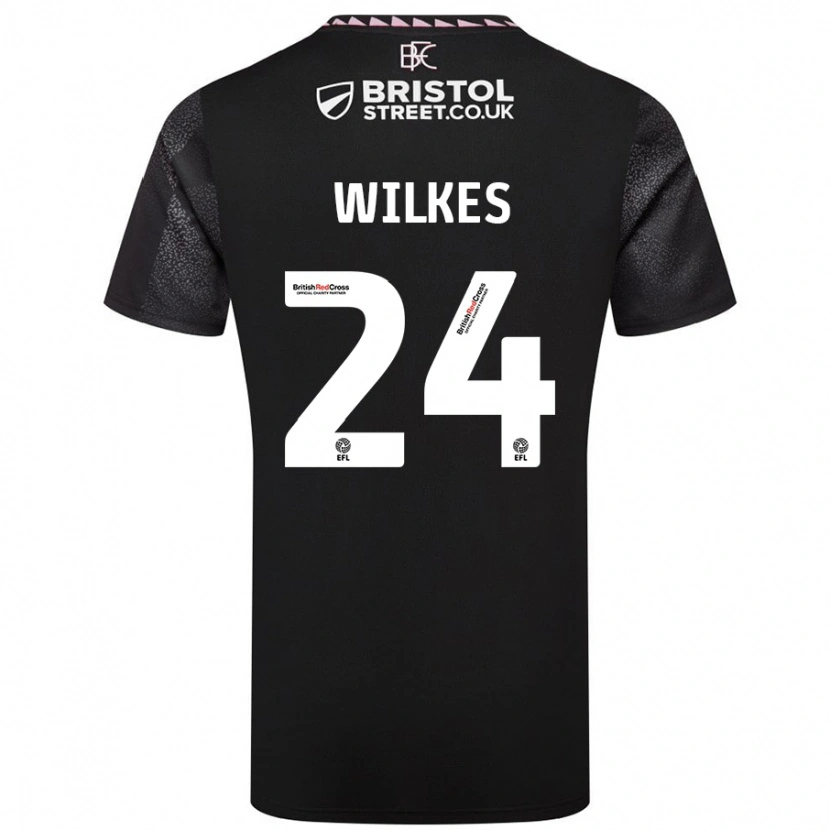 Danxen Donna Maglia Tilly Wilkes #24 Nero Kit Gara Away 2024/25 Maglietta