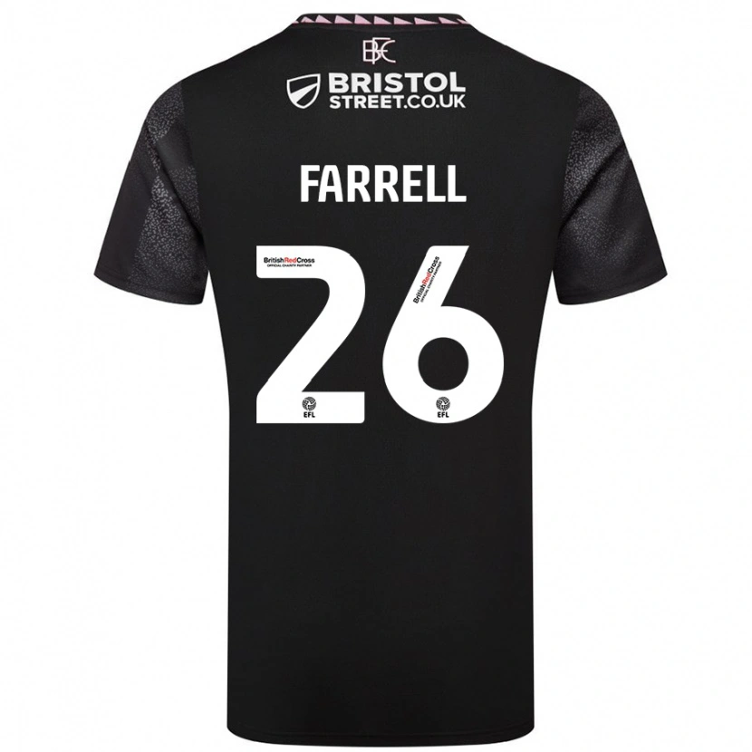 Danxen Donna Maglia Lucy Farrell #26 Nero Kit Gara Away 2024/25 Maglietta