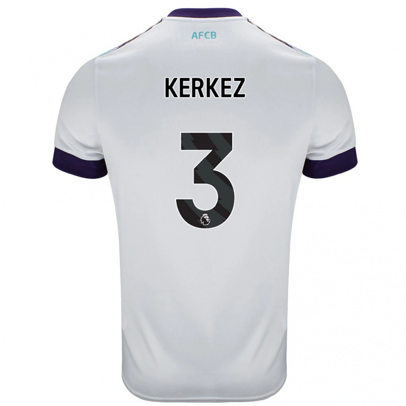 Danxen Donna Maglia Milos Kerkez #3 Bianco Verde Viola Kit Gara Away 2024/25 Maglietta