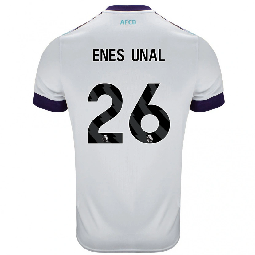 Danxen Donna Maglia Enes Ünal #26 Bianco Verde Viola Kit Gara Away 2024/25 Maglietta