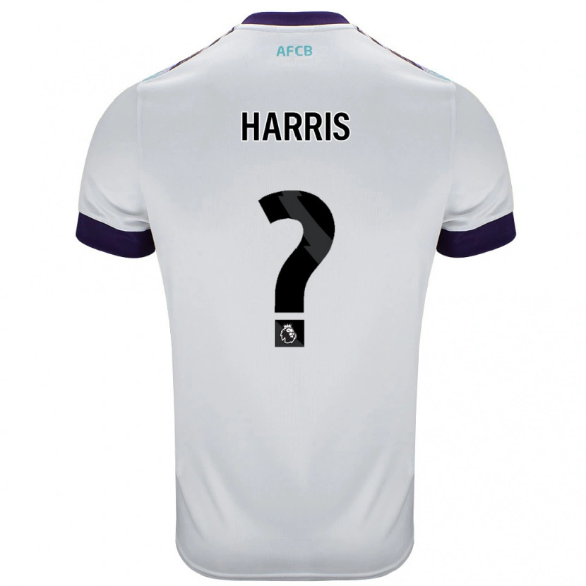 Danxen Donna Maglia Archie Harris #0 Bianco Verde Viola Kit Gara Away 2024/25 Maglietta