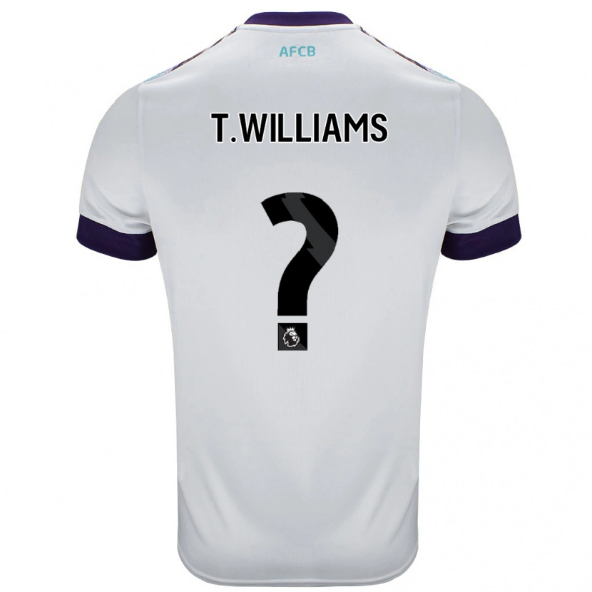 Danxen Donna Maglia Toure Williams #0 Bianco Verde Viola Kit Gara Away 2024/25 Maglietta