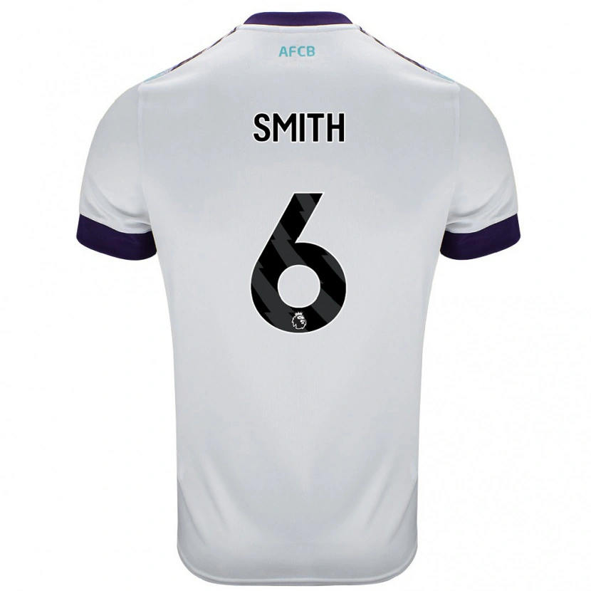 Danxen Donna Maglia Maisy Smith #6 Bianco Verde Viola Kit Gara Away 2024/25 Maglietta