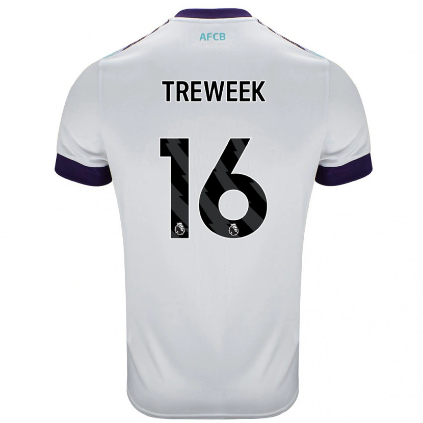 Danxen Donna Maglia Jess Treweek #16 Bianco Verde Viola Kit Gara Away 2024/25 Maglietta