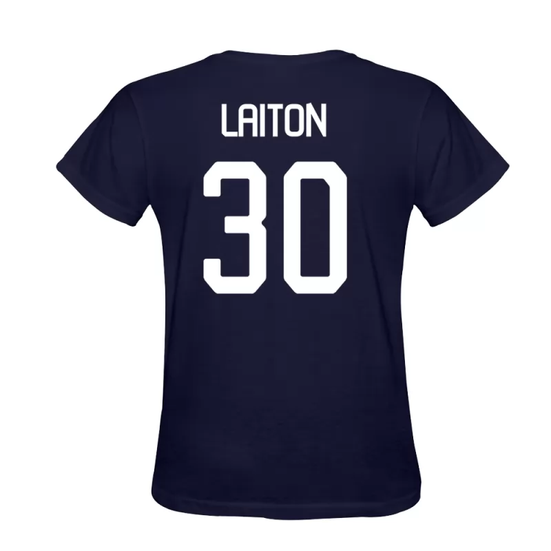 Uomo Sonny Laiton #30 Blu Scuro Calcio Design T-shirt Camicia