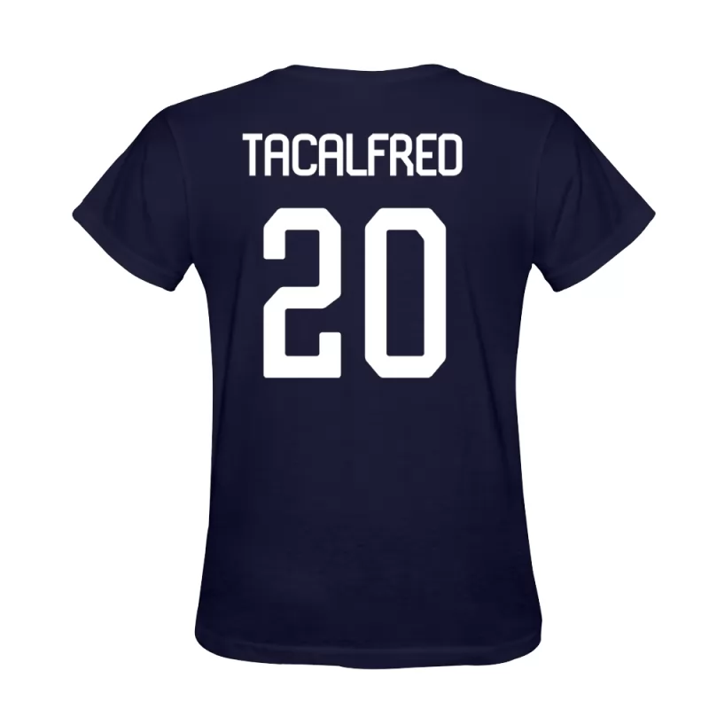 Uomo Mickael Tacalfred #20 Blu Scuro Calcio Design T-shirt Camicia