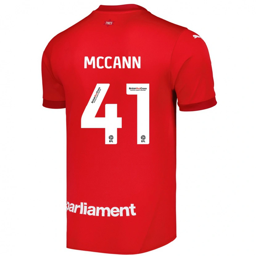 Danxen Bambino Maglia Bayley Mccann #41 Rosso Kit Gara Home 2024/25 Maglietta
