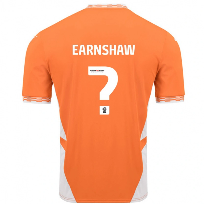 Danxen Bambino Maglia Alice Earnshaw #0 Arancione Bianco Kit Gara Home 2024/25 Maglietta