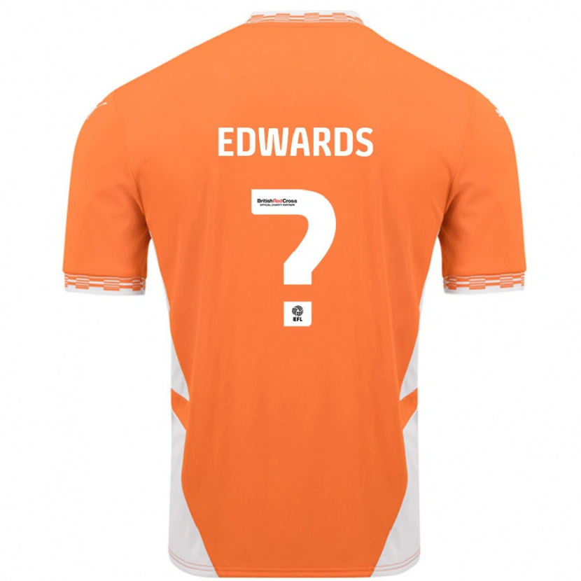Danxen Bambino Maglia Bethany Edwards #0 Arancione Bianco Kit Gara Home 2024/25 Maglietta