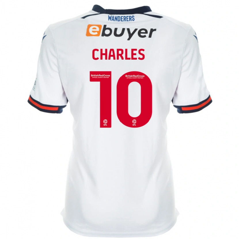 Danxen Bambino Maglia Dion Charles #10 Bianco Kit Gara Home 2024/25 Maglietta