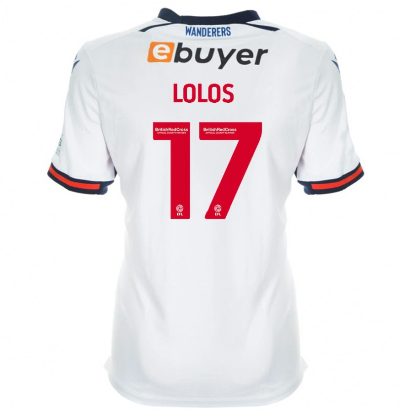 Danxen Bambino Maglia Klaidi Lolos #17 Bianco Kit Gara Home 2024/25 Maglietta