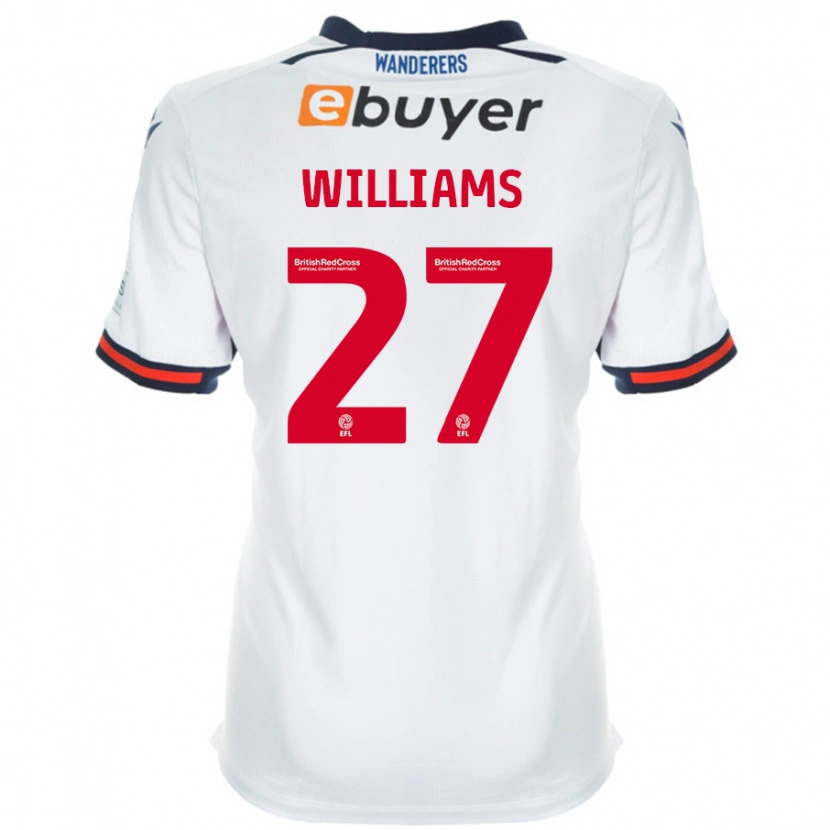 Danxen Bambino Maglia Randell Williams #27 Bianco Kit Gara Home 2024/25 Maglietta