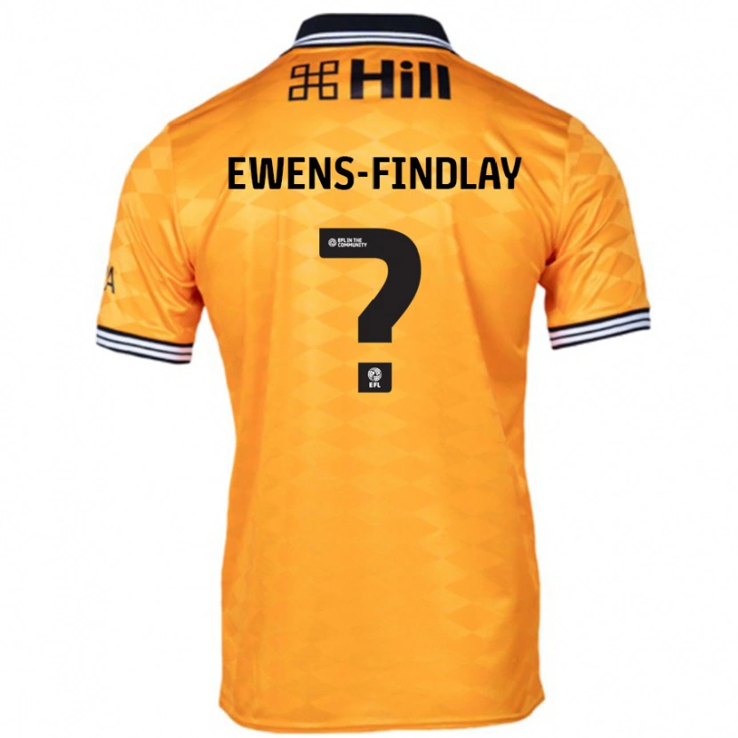 Danxen Bambino Maglia Ty Ewens-Findlay #0 Arancione Kit Gara Home 2024/25 Maglietta