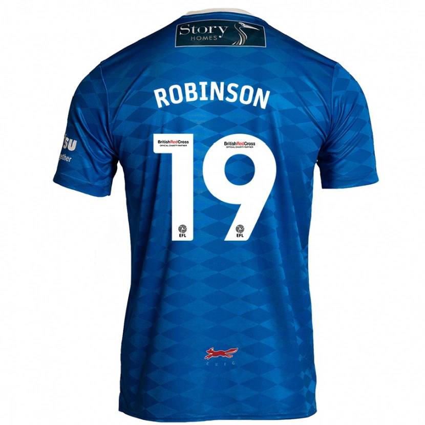 Danxen Bambino Maglia Jack Robinson #19 Blu Kit Gara Home 2024/25 Maglietta