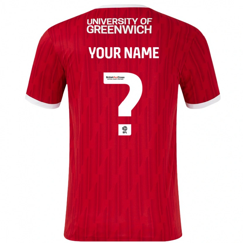 Danxen Bambino Maglia Il Tuo Nome #0 Rosso Bianco Kit Gara Home 2024/25 Maglietta