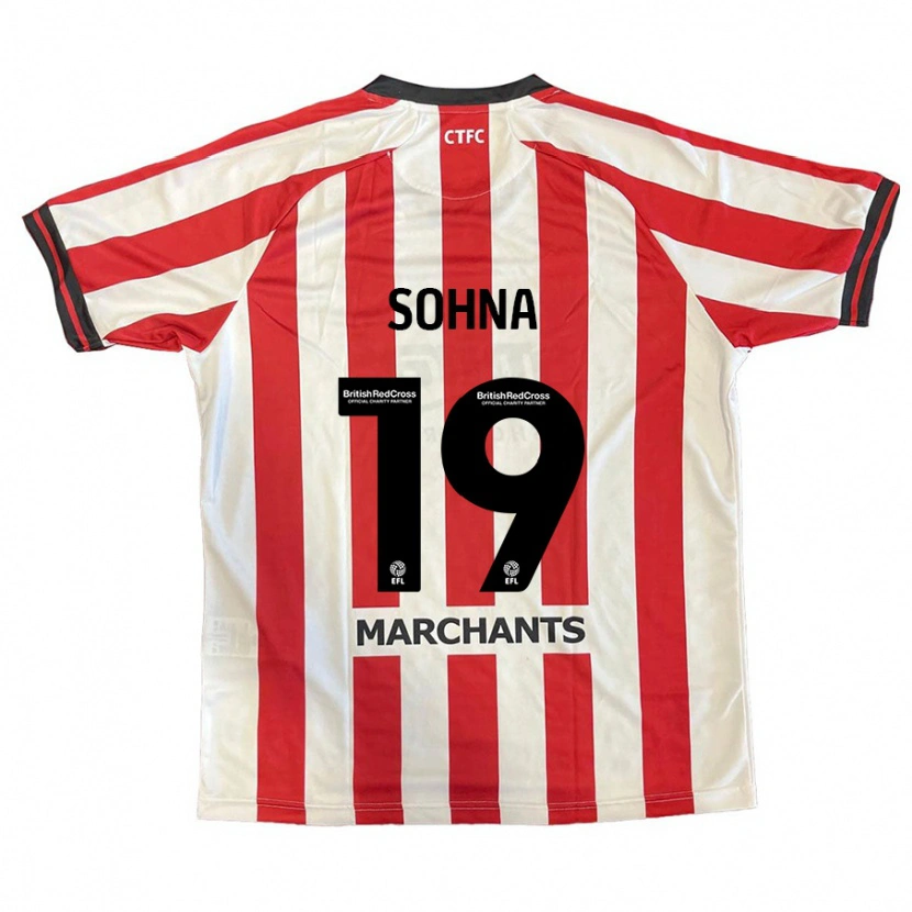 Danxen Bambino Maglia Harrison Sohna #19 Rosso Bianco Kit Gara Home 2024/25 Maglietta