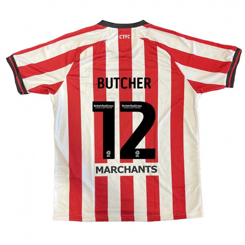 Danxen Bambino Maglia Henna Butcher #12 Rosso Bianco Kit Gara Home 2024/25 Maglietta