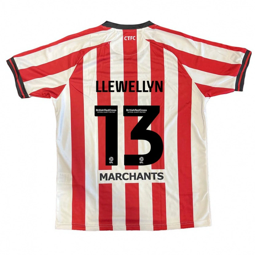 Danxen Bambino Maglia Ffion Llewellyn #13 Rosso Bianco Kit Gara Home 2024/25 Maglietta