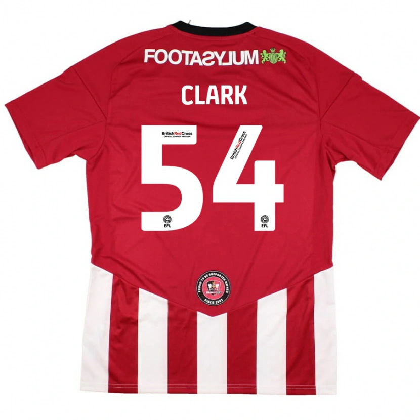 Danxen Bambino Maglia Max Clark #54 Rosso Bianco Kit Gara Home 2024/25 Maglietta