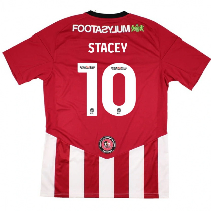 Danxen Bambino Maglia Sarah Stacey #10 Rosso Bianco Kit Gara Home 2024/25 Maglietta