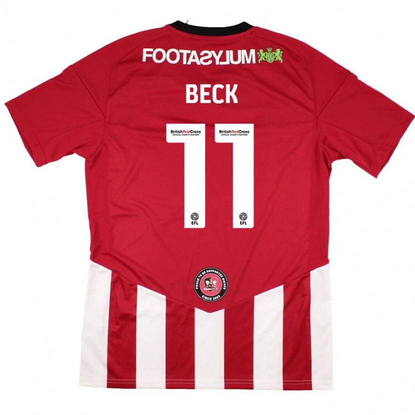Danxen Bambino Maglia Steph Beck #11 Rosso Bianco Kit Gara Home 2024/25 Maglietta