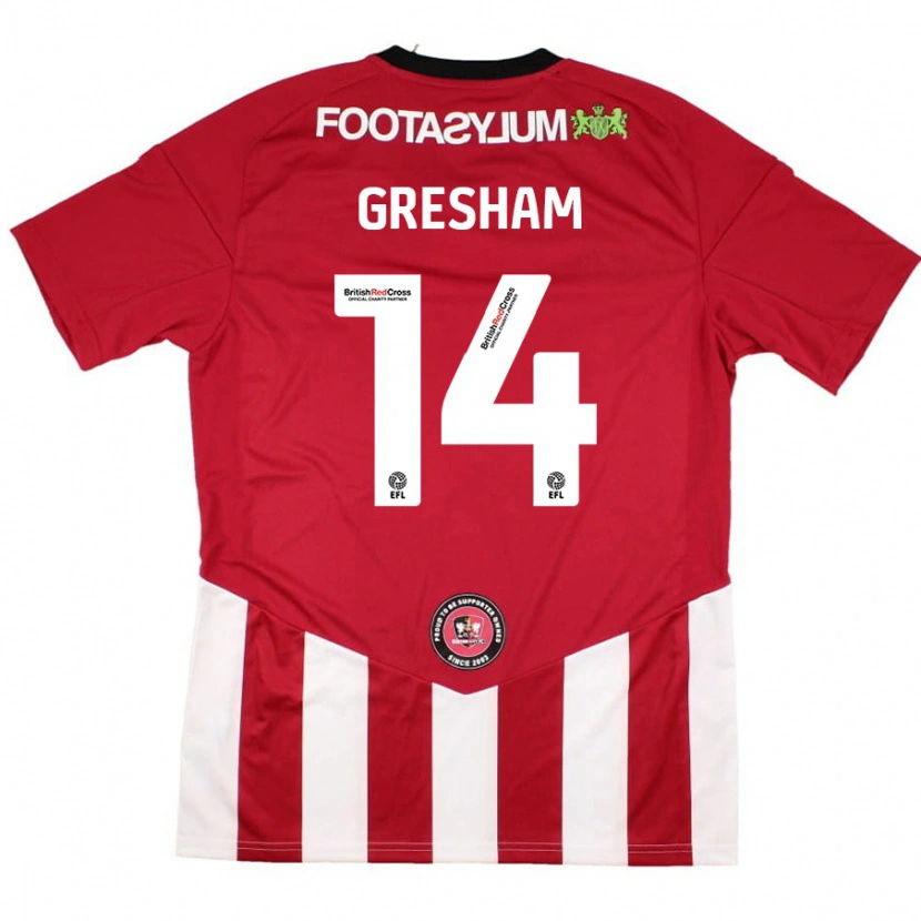 Danxen Bambino Maglia Georgie-Marie Barbour-Gresham #14 Rosso Bianco Kit Gara Home 2024/25 Maglietta
