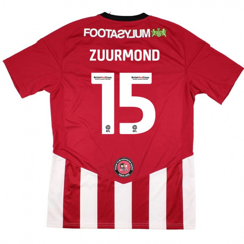 Danxen Bambino Maglia Ishbel Zuurmond #15 Rosso Bianco Kit Gara Home 2024/25 Maglietta