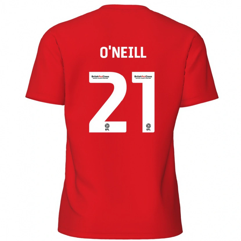 Danxen Bambino Maglia Ollie O'neill #21 Rosso Kit Gara Home 2024/25 Maglietta