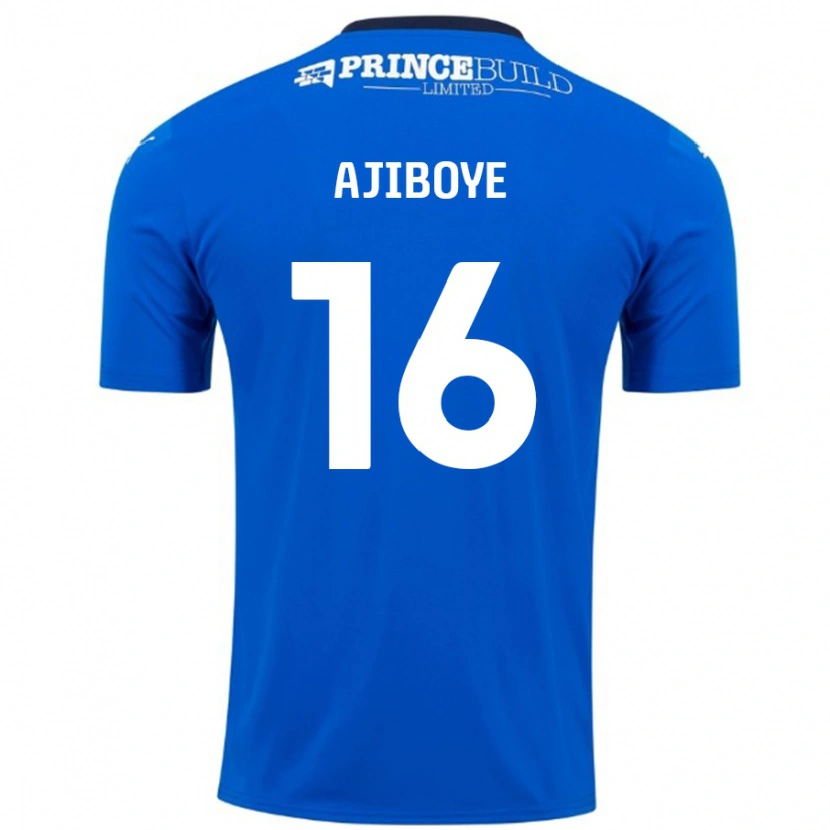 Danxen Bambino Maglia David Ajiboye #16 Blu Bianco Kit Gara Home 2024/25 Maglietta
